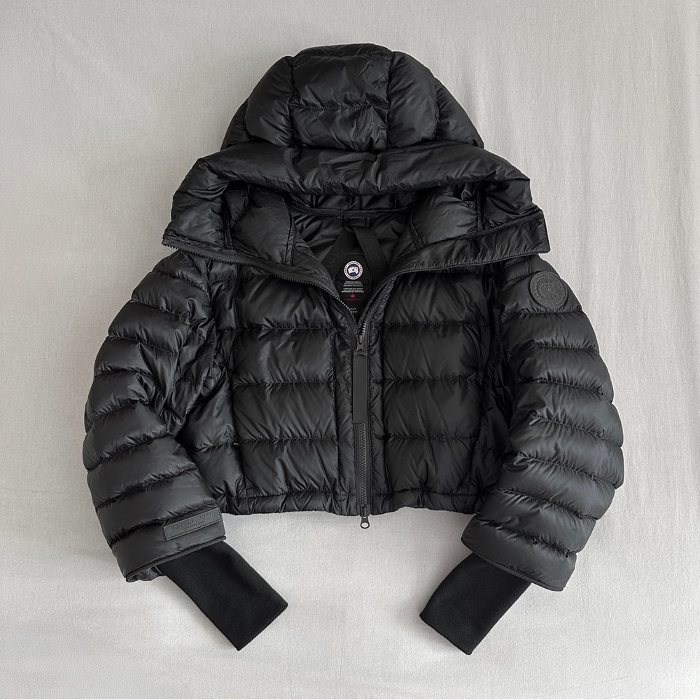 Canada Goose Limited Edition Black Cropped Down Jacket Serdang Angel Chen - XS